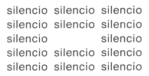 Silencio by Eugen Gomringer (1954)